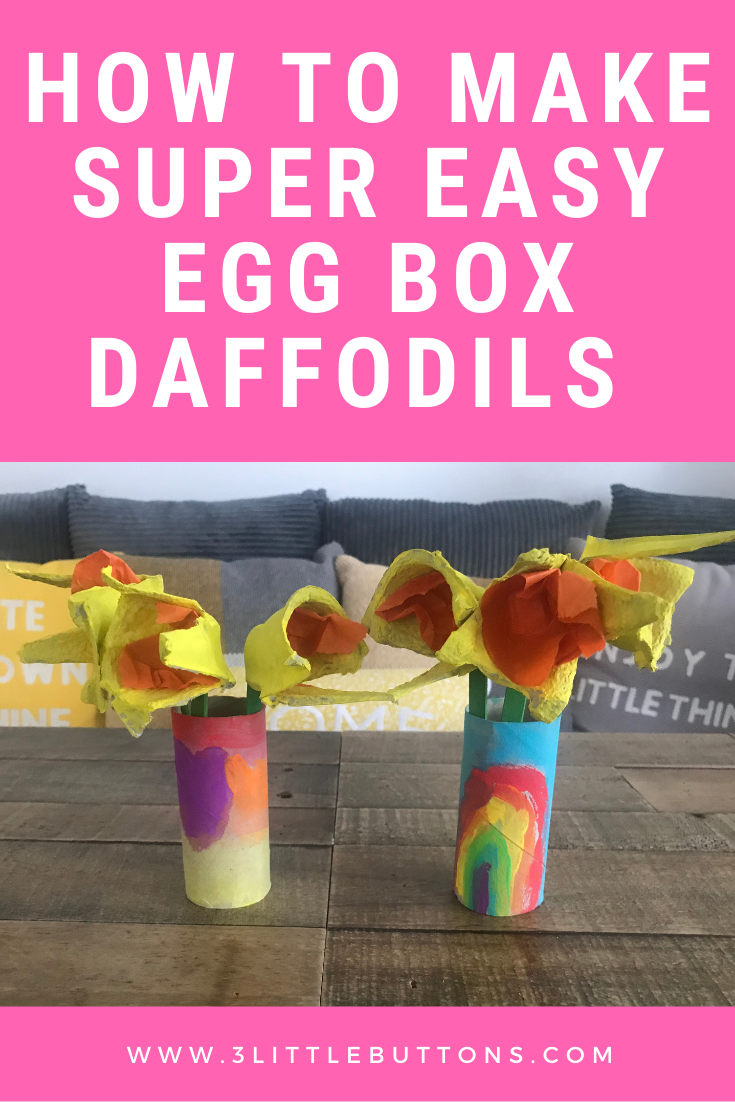 How to make super easy egg box daffodils